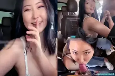 Cewek cantik godain orang asing di mobil
